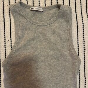 Zara Heather Gray Sleeveless Top